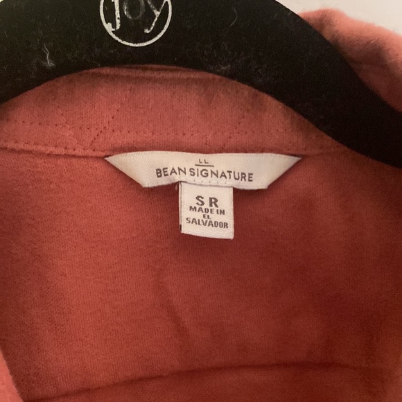 L.l. Bean signature long rose colored flannel shacket small - Picture 2 of 3